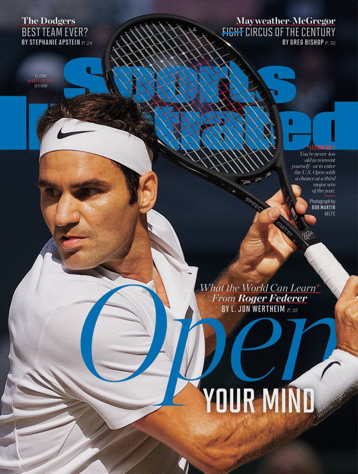 Aug. 28, 2017: Federer on the cover of Sports Illustrated.